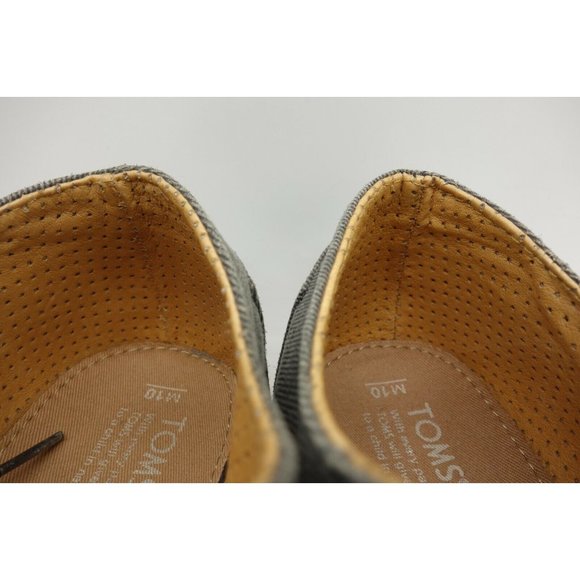 Toms Gray Canvas Casual Lace Up Sneaker Oxfords Shoes Men\'s 10 main image 5